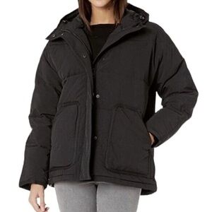 Madewell Black Puffer Jacket Quilted Parka Small